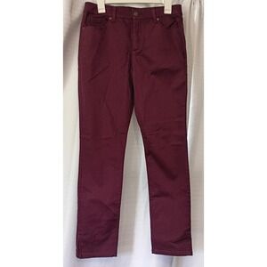 Bandolino Amy Pants Women's 6 Burgundy Berry Stretch Modern Straight Leg NWT